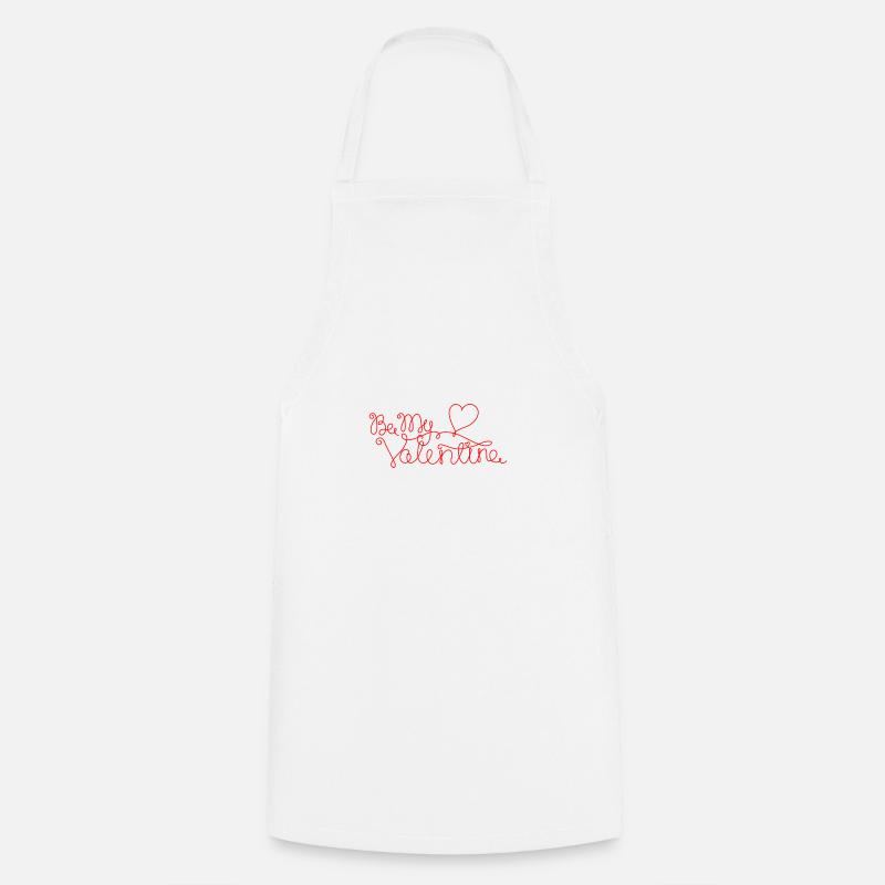 sois mon valentin saint valentin amour amoureux couple - Tablier de cuisine - blanc
