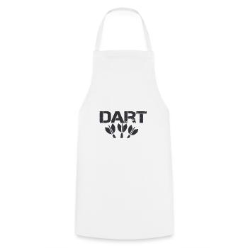 Dart Dartpfeile Dartspieler - Kochschürze - Weiß - Vorne - AI Model Male 185 dark (185cm)