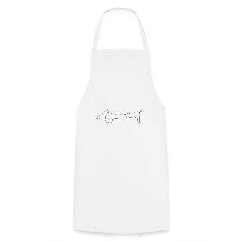 Dachshund Dog Single Line Dog Puppy - Cooking Apron - white - Front - AI Model Male 185 dark (185cm)