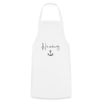 Hamburg and anchor - Cooking Apron - white - Front - AI Model Male 185 dark (185cm)