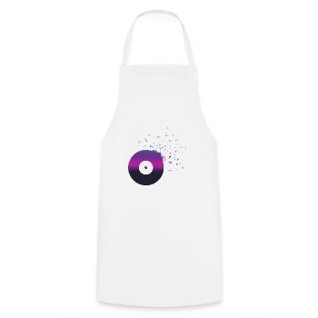 Notes de musique de disque vinyle VINYLE - Tablier de cuisine - blanc - Devant - AI Model Male 185 dark (185cm)