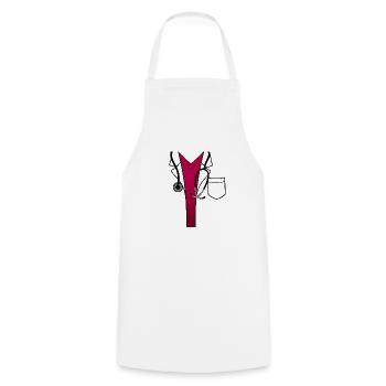 Doctor doctor medicine smock suit profession work - Cooking Apron - white - Front - AI Model Male 185 dark (185cm)