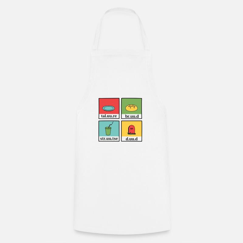 Reading board taluure bruud struud duud - Cooking Apron - white