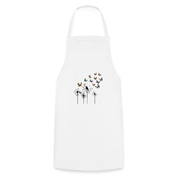 Pusteblume and butterflies - Cooking Apron - white - Front - AI Model Male 185 dark (185cm)