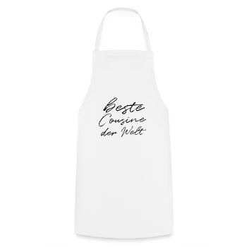 Beste Cousine Der Welt Tasse - Kochschürze - Weiß - Vorne - AI Model Male 185 dark (185cm)