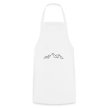 les montagnes - Tablier de cuisine - blanc - Devant - AI Model Male 185 dark (185cm)