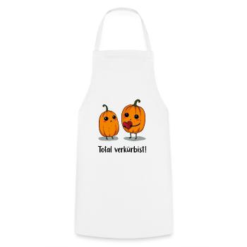 Amour de la citrouille - Tablier de cuisine - blanc - Devant - AI Model Male 185 dark (185cm)