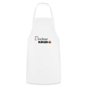 Docteur Burger - Tablier de cuisine - blanc - Devant - AI Model Male 185 dark (185cm)