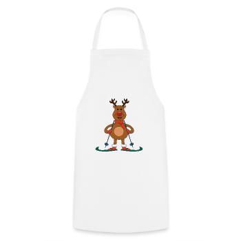 Noël - Tablier de cuisine - blanc - Devant - AI Model Male 185 dark (185cm)