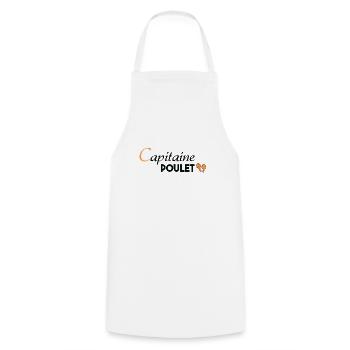 Capitaine Poulet - Tablier de cuisine - blanc - Devant - AI Model Male 185 dark (185cm)