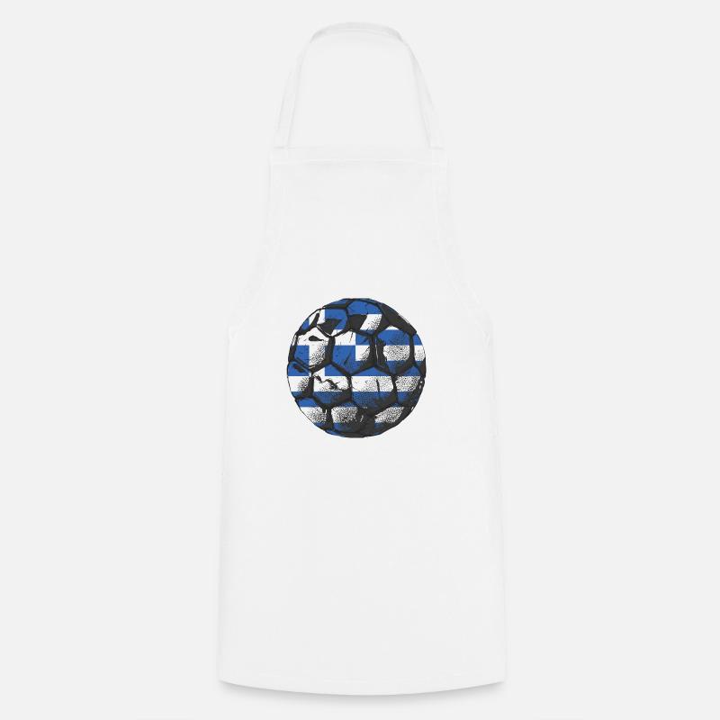 Drapeau de la Grèce Hellas Athènes Drapeau de la Grèce - Tablier de cuisine - blanc