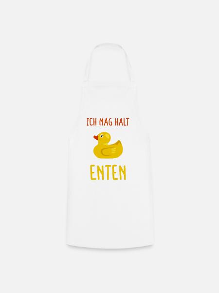 Ich Mag Halt Enten Gelbe Gummiente Badewanne Ente - Kochschürze - Weiß