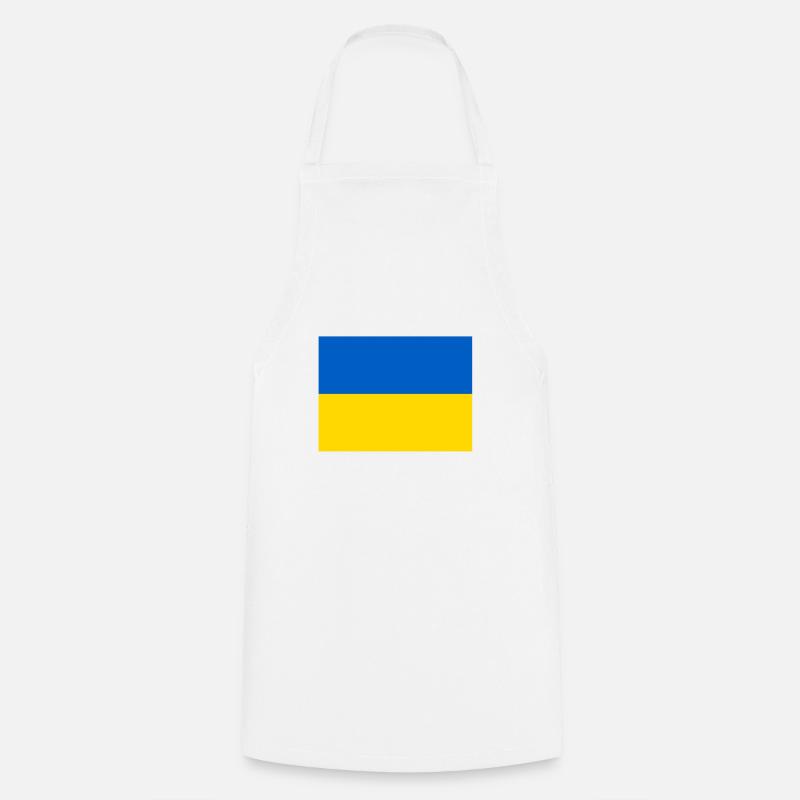 Drapeau ukrainien - Tablier de cuisine - blanc