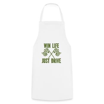 Car Vintage Racing Car Lovers Car Veterans - Cooking Apron - white - Front - AI Model Male 185 dark (185cm)