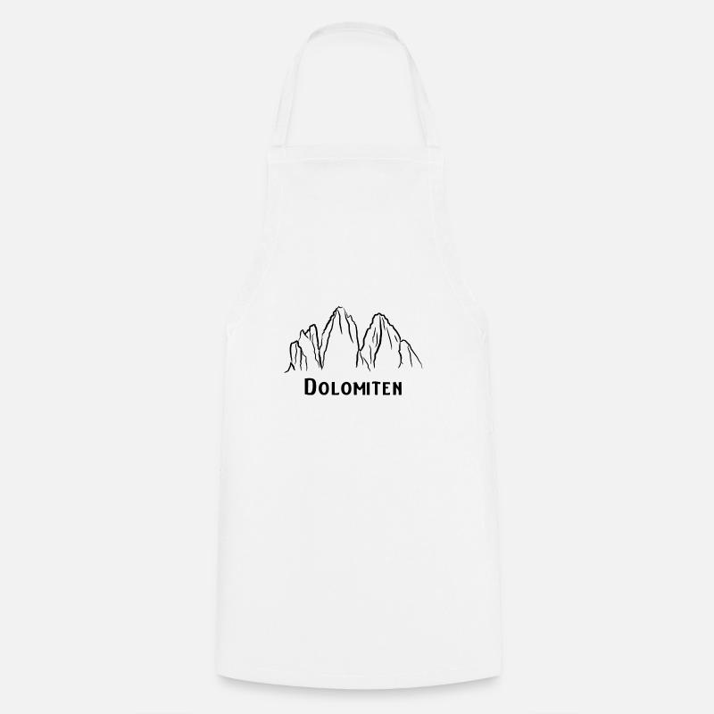 Dolomiten - Kochschürze - Weiß