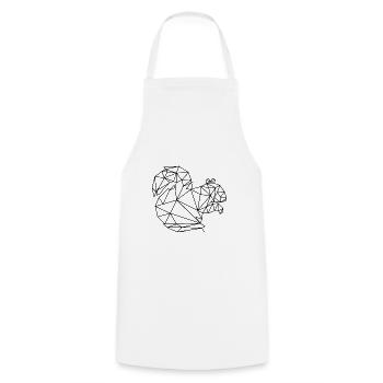 Écureuils - Tablier de cuisine - blanc - Devant - AI Model Male 185 dark (185cm)