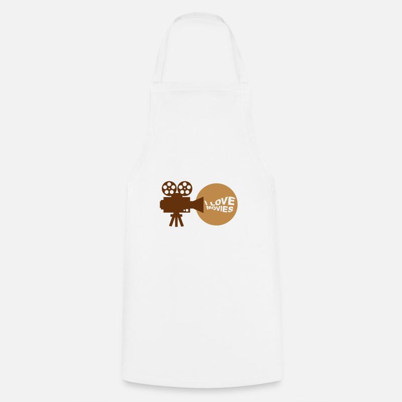 J’adore le projecteur cinéma Light 3c - Tablier de cuisine - blanc