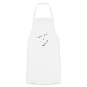 Special Edition: For sale quickly! - Cooking Apron - white - Front - AI Model Male 185 dark (185cm)