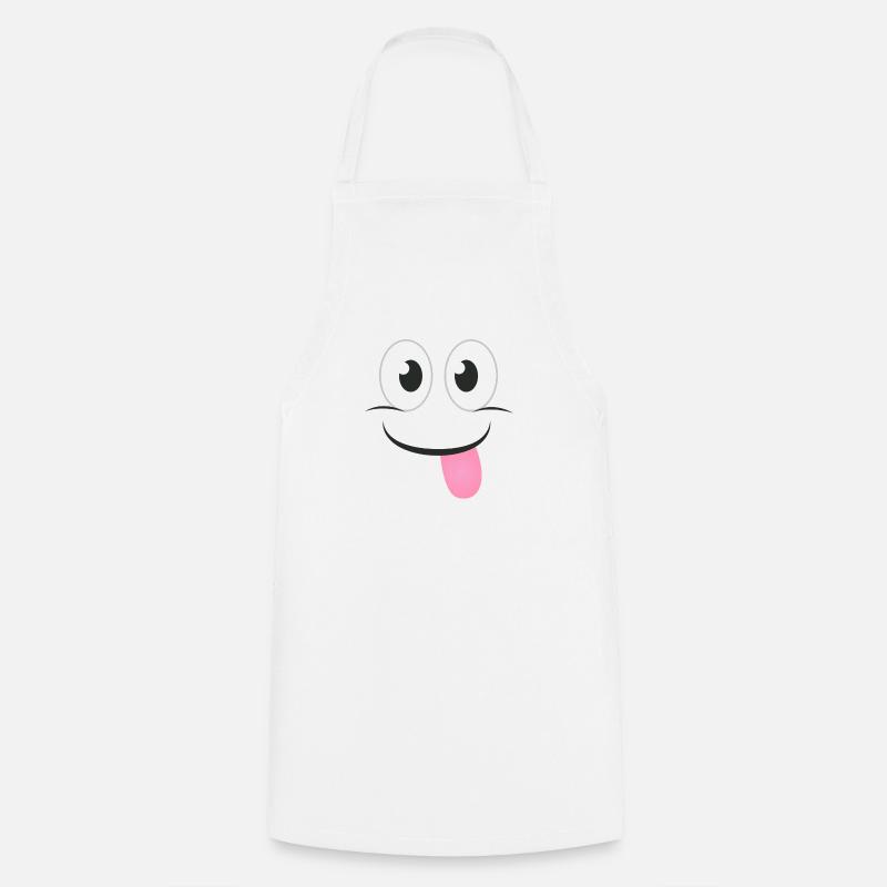Visage amusant - Tablier de cuisine - blanc