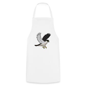 Wanderfalke Fliegt - Kochschürze - Weiß - Vorne - AI Model Male 185 dark (185cm)