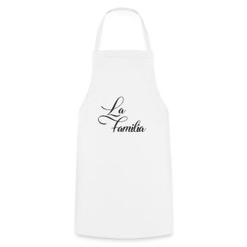 La familia - Tablier de cuisine - blanc - Devant - AI Model Male 185 dark (185cm)