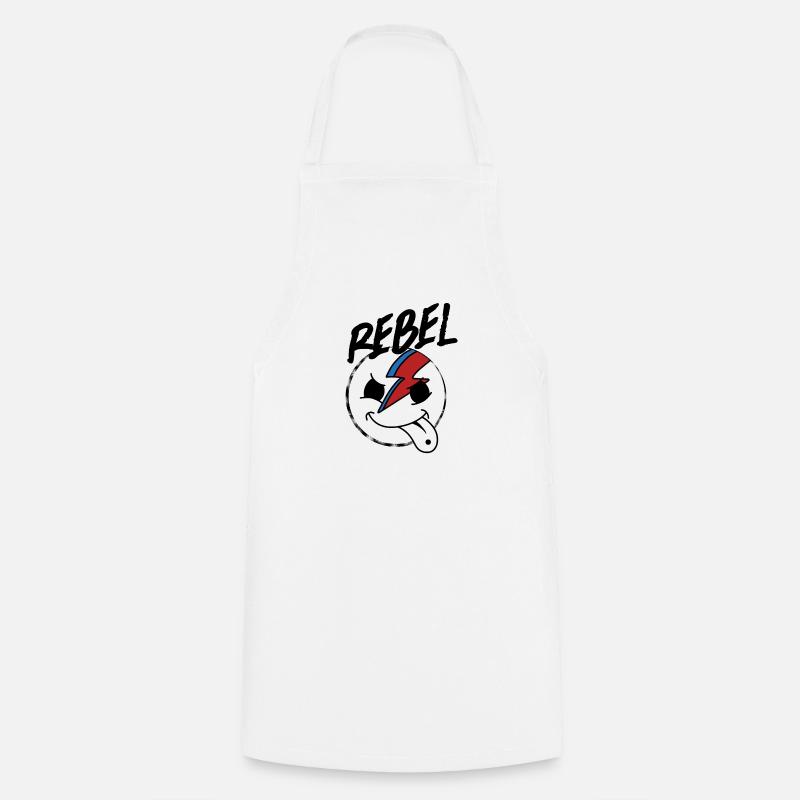 Smilie Rebel Rebellious - Cooking Apron - white