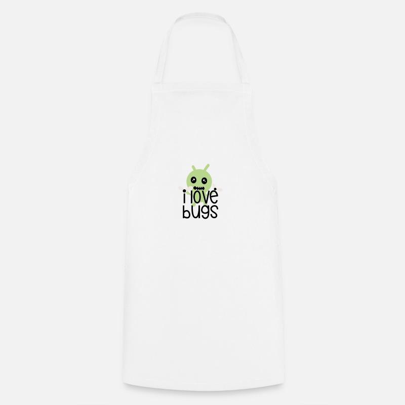 I love bugs - Cooking Apron - white
