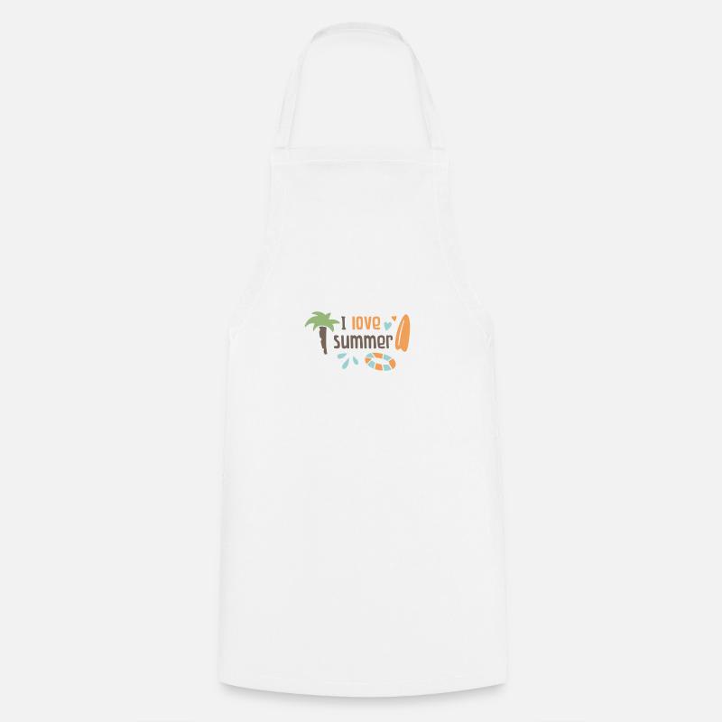 I love summer - Cooking Apron - white