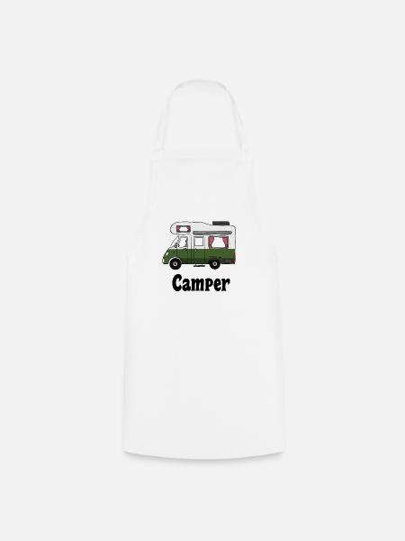 Camper Wohnmobil Caravan - Kochschürze - Weiß