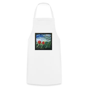 Art de fleurs de lumen - Tablier de cuisine - blanc - Devant - AI Model Male 185 dark (185cm)