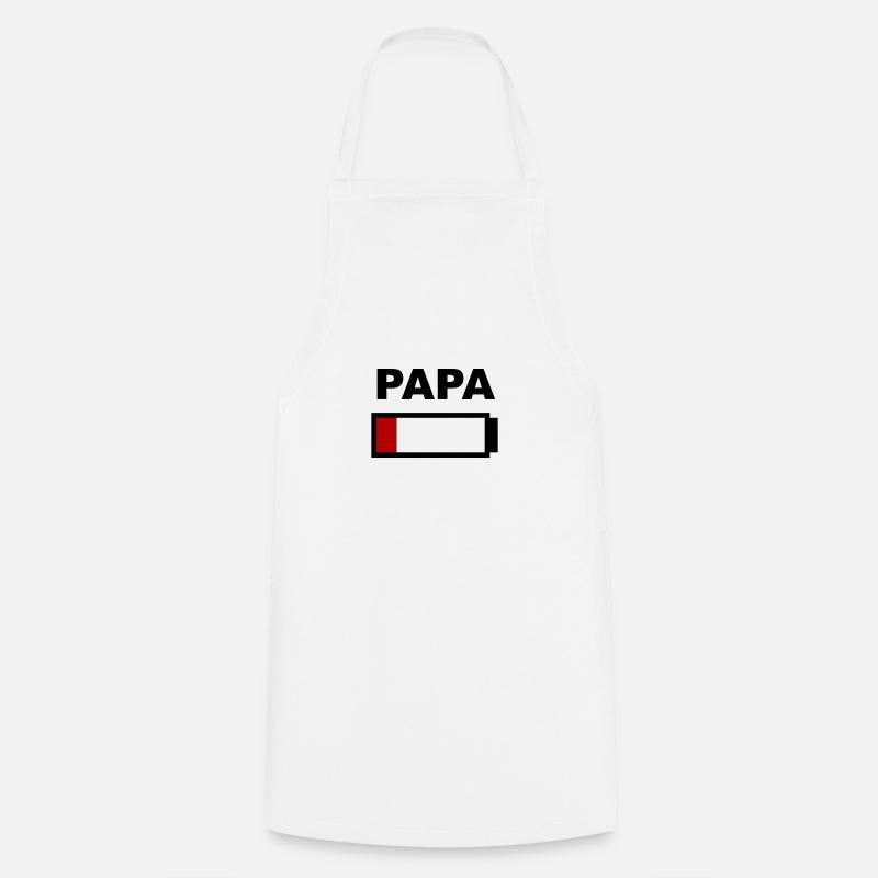 Daddy battery - Cooking Apron - white