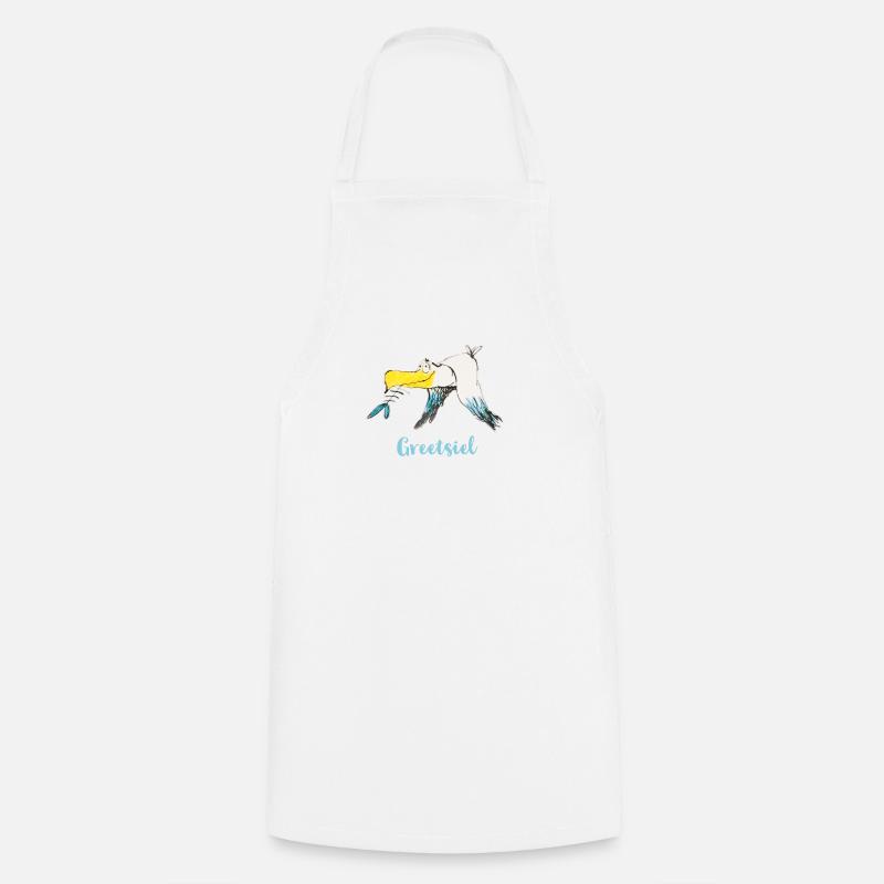 Funny seagull from Greetsiel - Cooking Apron - white