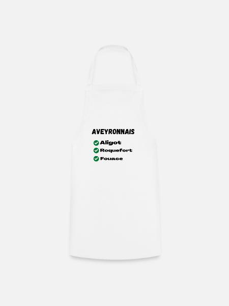 t-shirt Aveyronnais personnalisé cadeau - Tablier de cuisine - blanc
