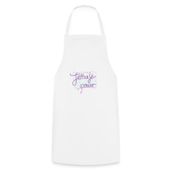 Female Power - Tablier de cuisine - blanc - Devant - AI Model Male 185 dark (185cm)