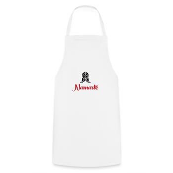 Namaste - Tablier de cuisine - blanc - Devant - AI Model Male 185 dark (185cm)