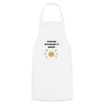 Je pratique régulièrement le boudisme - Tablier de cuisine - blanc - Devant - AI Model Male 185 dark (185cm)