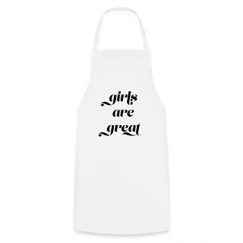 girls are great - Tablier de cuisine - blanc - Devant - AI Model Male 185 dark (185cm)