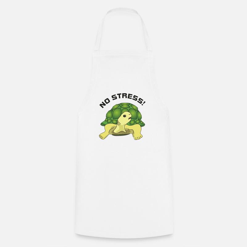 pas de stress - Tablier de cuisine - blanc