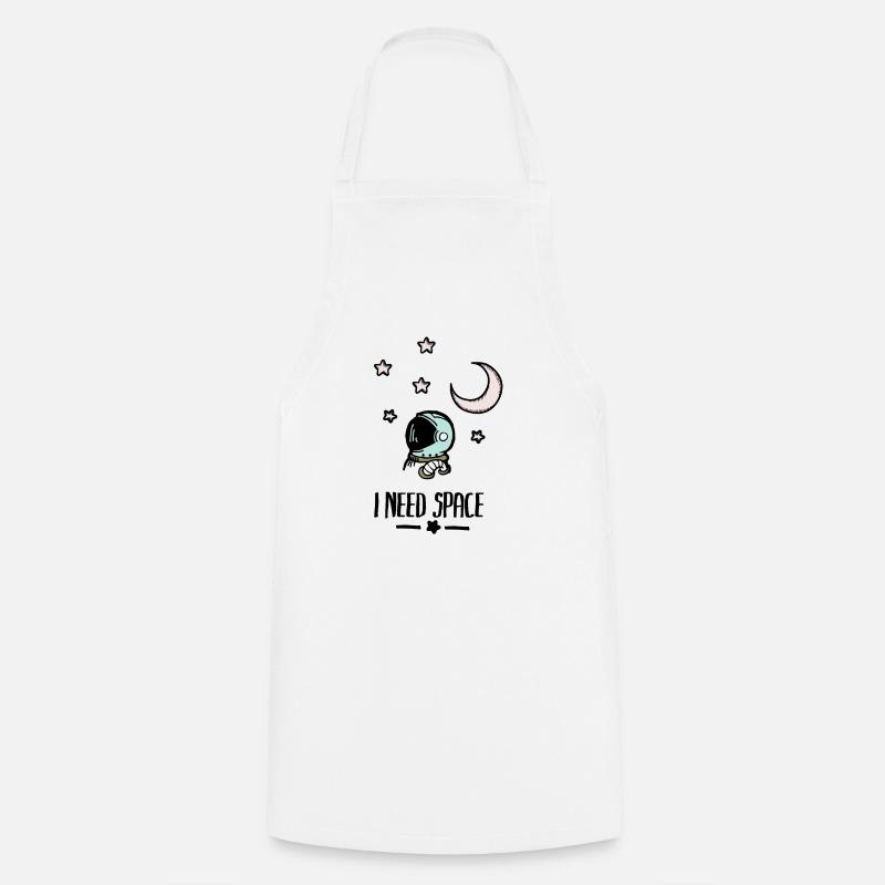 I need space - Cooking Apron - white