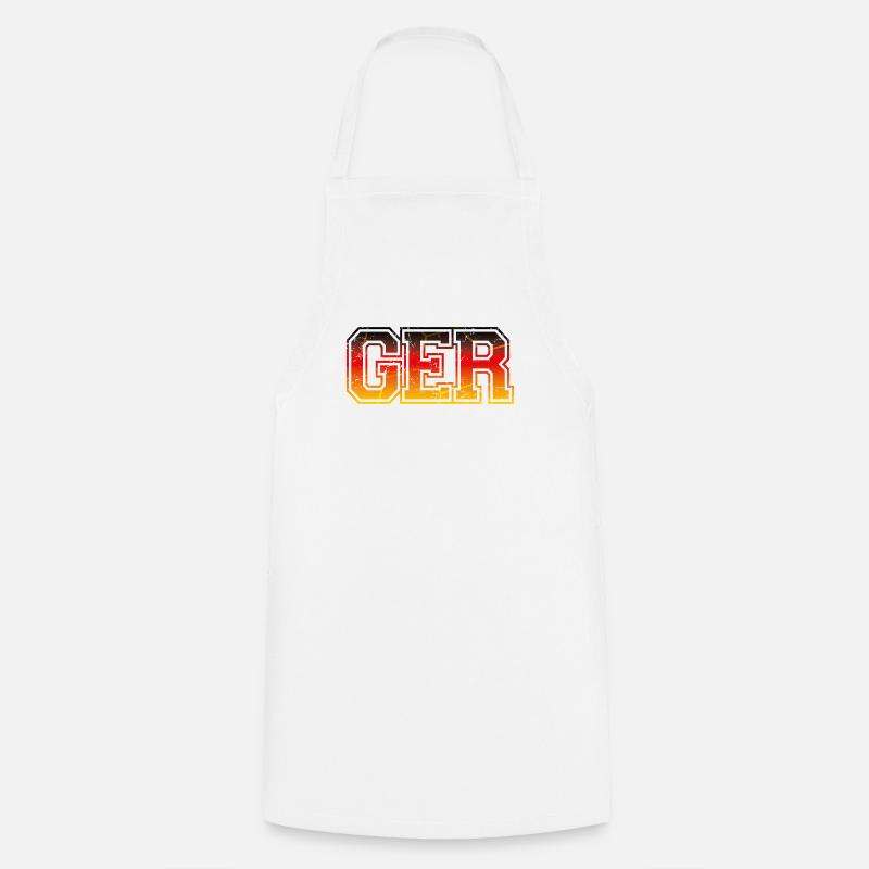 GER Deutschland Germany - Cooking Apron - white
