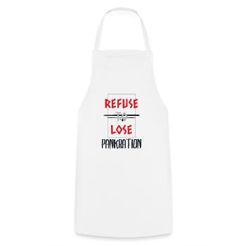 refuse to lose mix martial art - Cooking Apron - white - Front - AI Model Male 185 dark (185cm)