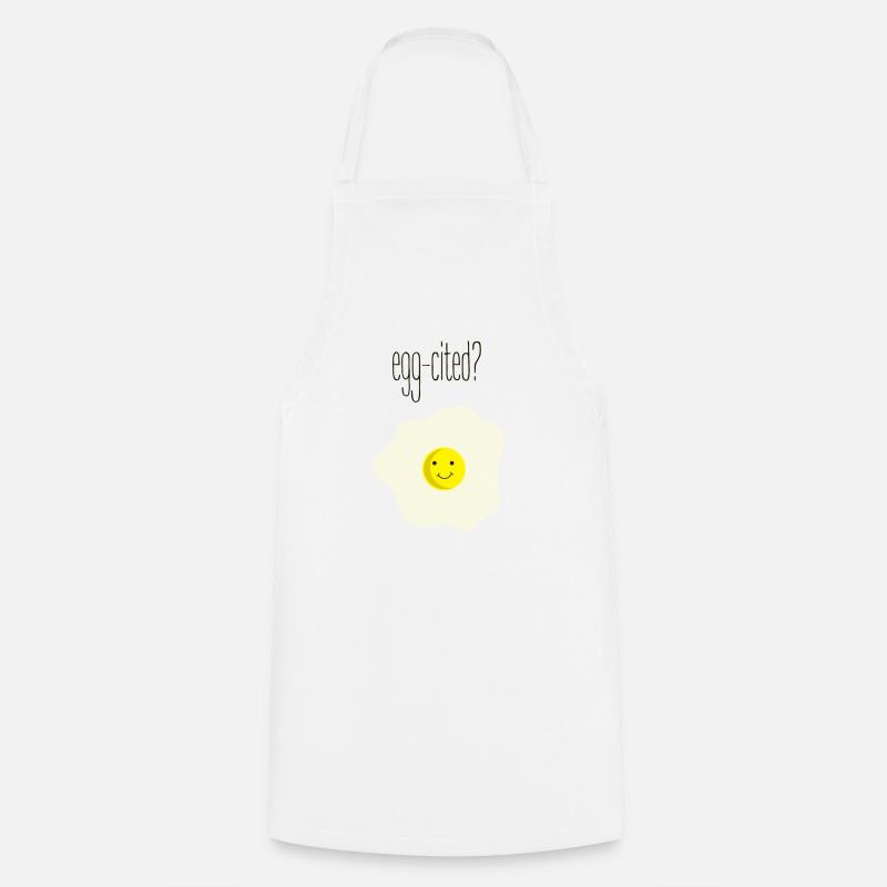 Egg quoted - Cooking Apron - white
