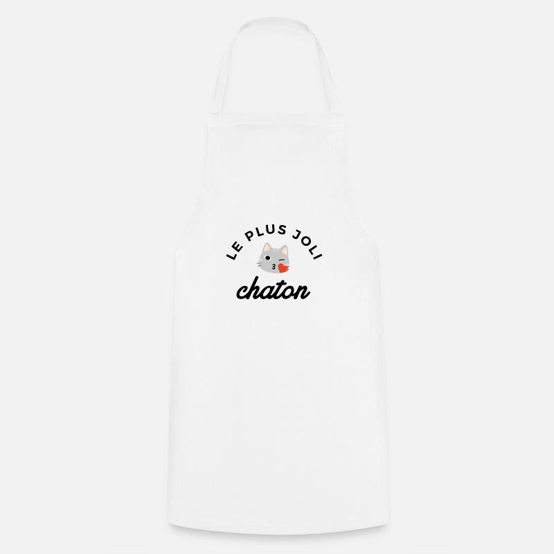 Chaton - Tablier de cuisine - blanc