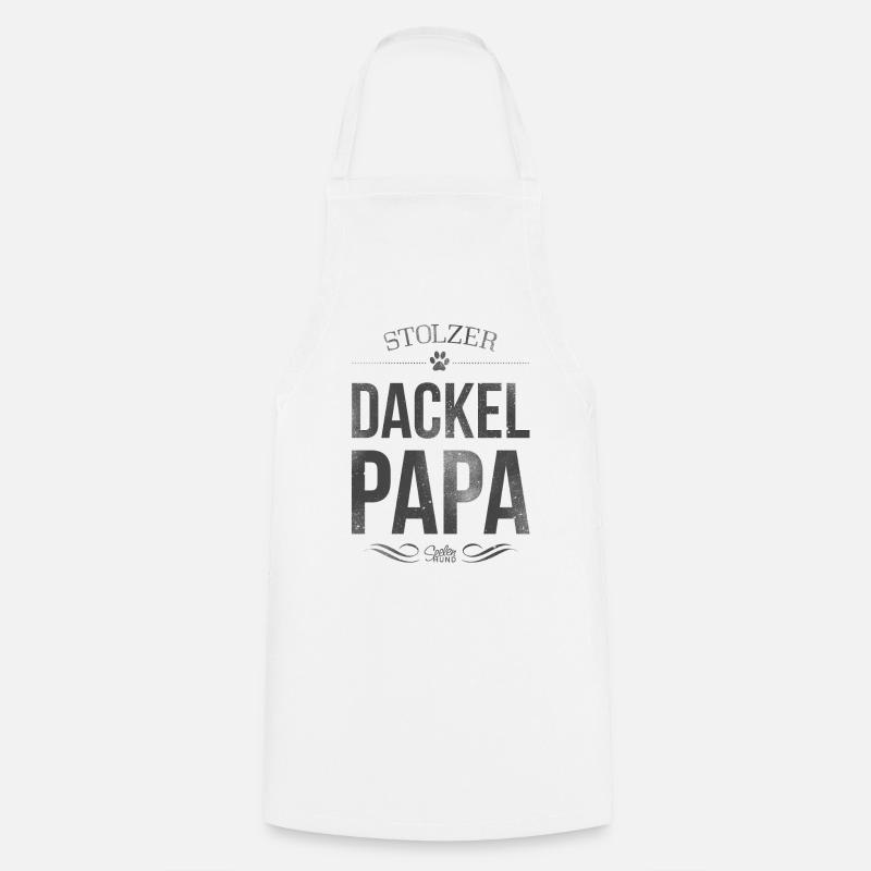 Stolzer Dackel-Papa - Kochschürze - Weiß