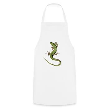 Lizard - Cooking Apron - white - Front - AI Model Male 185 dark (185cm)