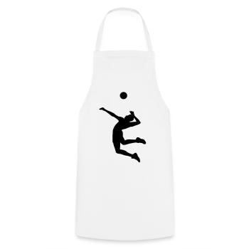 volleyball - Tablier de cuisine - blanc - Devant - AI Model Male 185 dark (185cm)