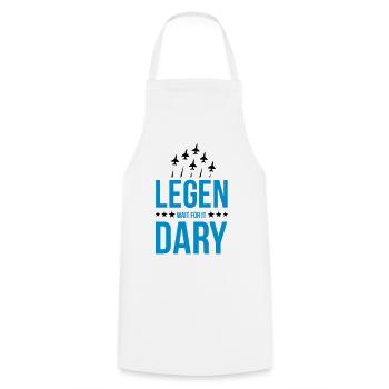 legendary - Cooking Apron - white - Front - AI Model Male 185 dark (185cm)