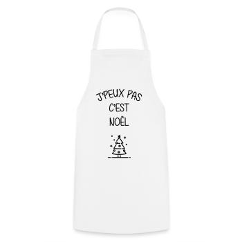 Noël / Fête / Cadeau / Famille / Sapin / Neige - Cooking Apron - white - Front - AI Model Male 185 dark (185cm)