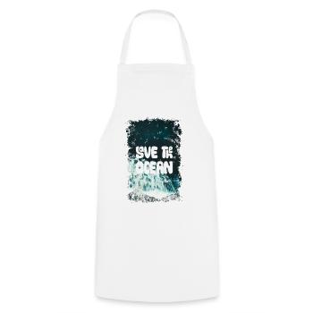 SAVE THE OCEAN - Kochschürze - Weiß - Vorne - AI Model Male 185 dark (185cm)