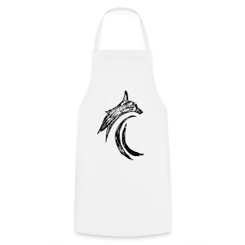 Cat Tribal Lynx Jaguer - Cooking Apron - white - Front - AI Model Male 185 dark (185cm)